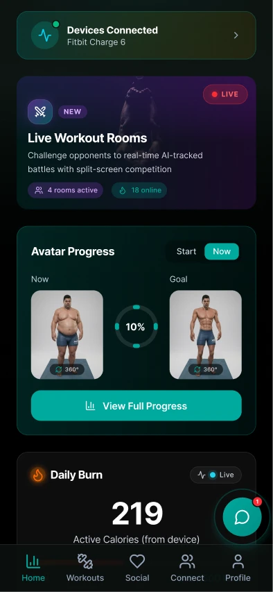 Yalla Gain app — Home & avatar progress